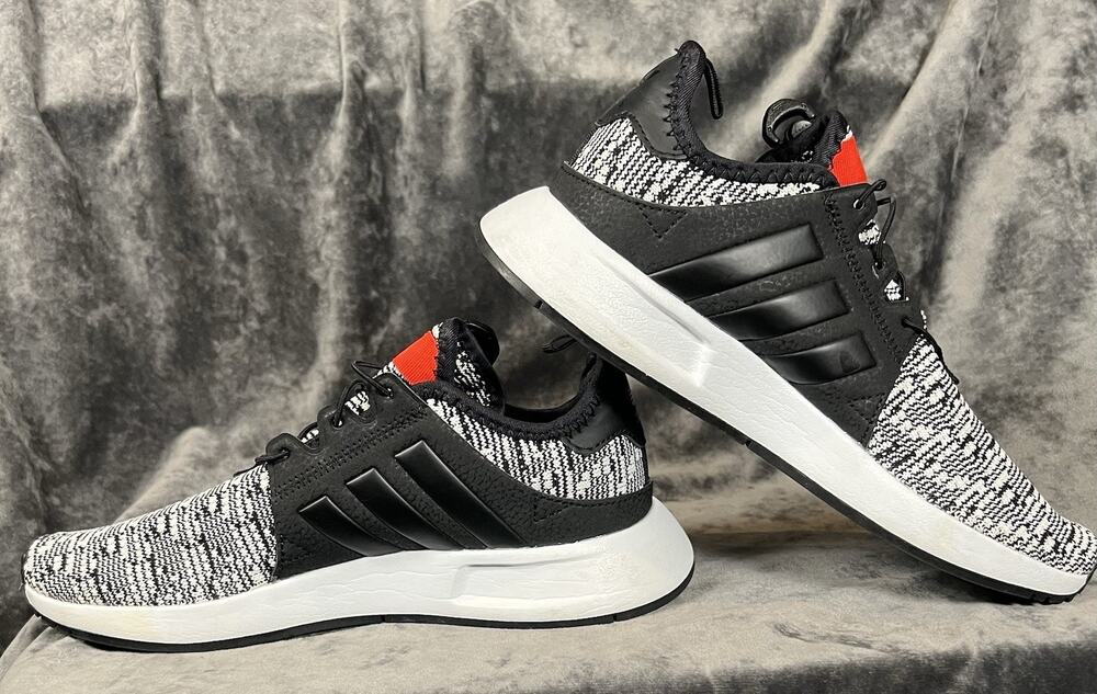 Adidas X_PLR Sneakers Black White Knit Quick Lace Youth US 5 Casual Shoes